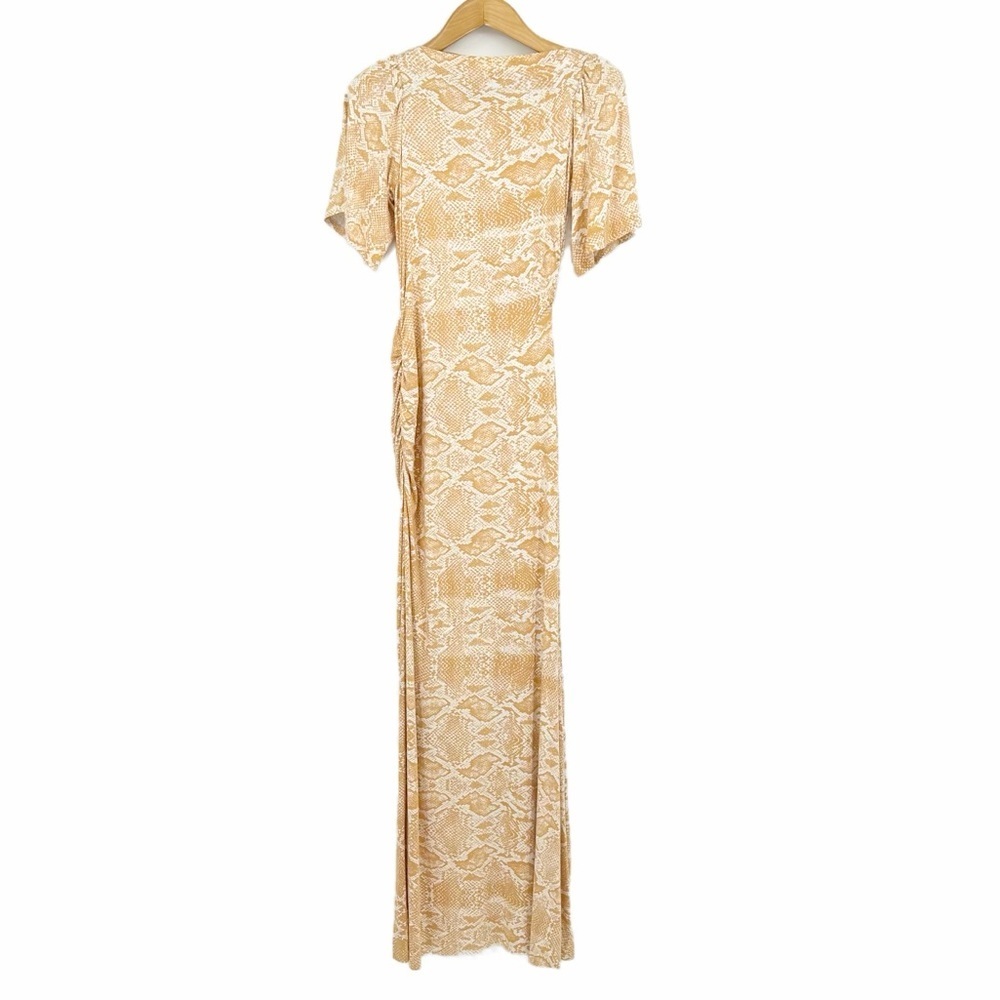 Rachel Pally Tan and White Dolman Sleeve Maxi Gown